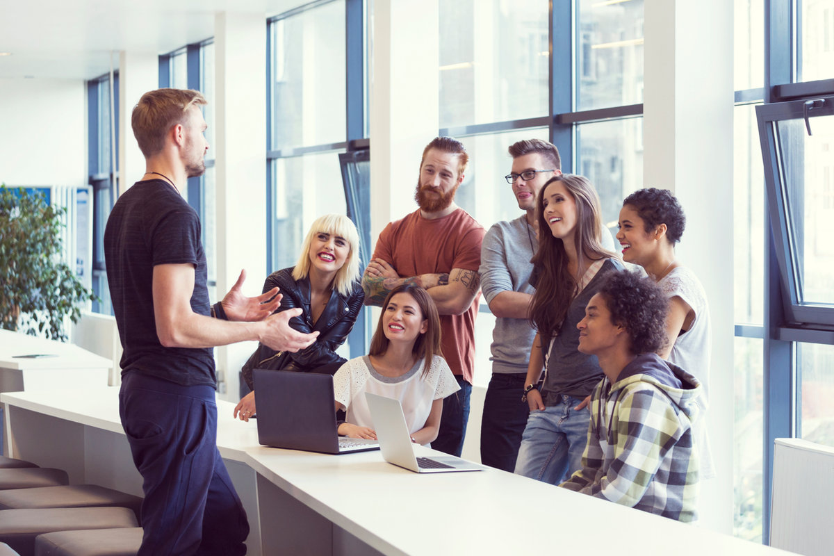 Students learning together